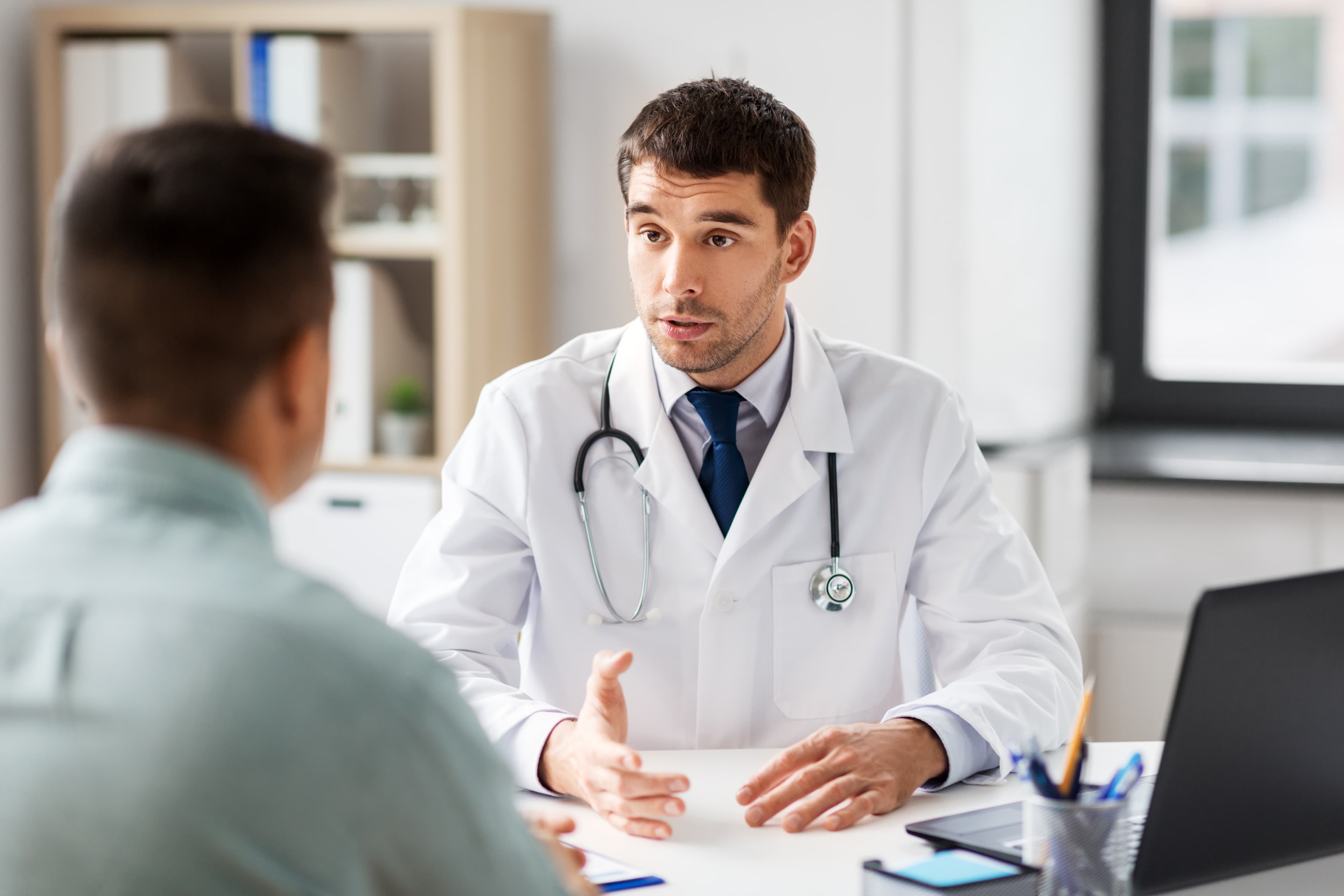 Doctor consulting with a patient at a medical office